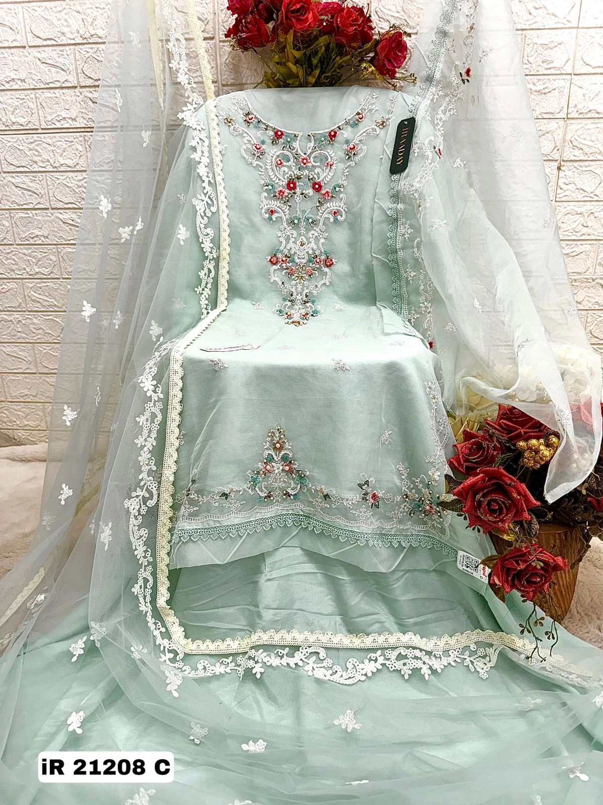 Fepic Ir 21208 Abc Organza Wholesale Pakistani Salwar Suit Catalog — Wholesale Pakistani Suits, MPA wholesale from Surat — view 2